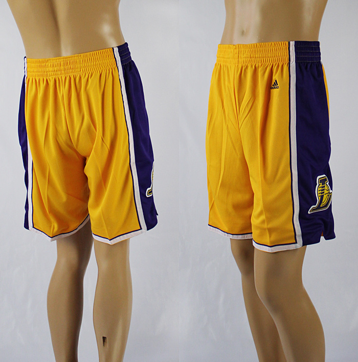  NBA Los Angeles Lakers New Revolution 30 Yellow Shorts